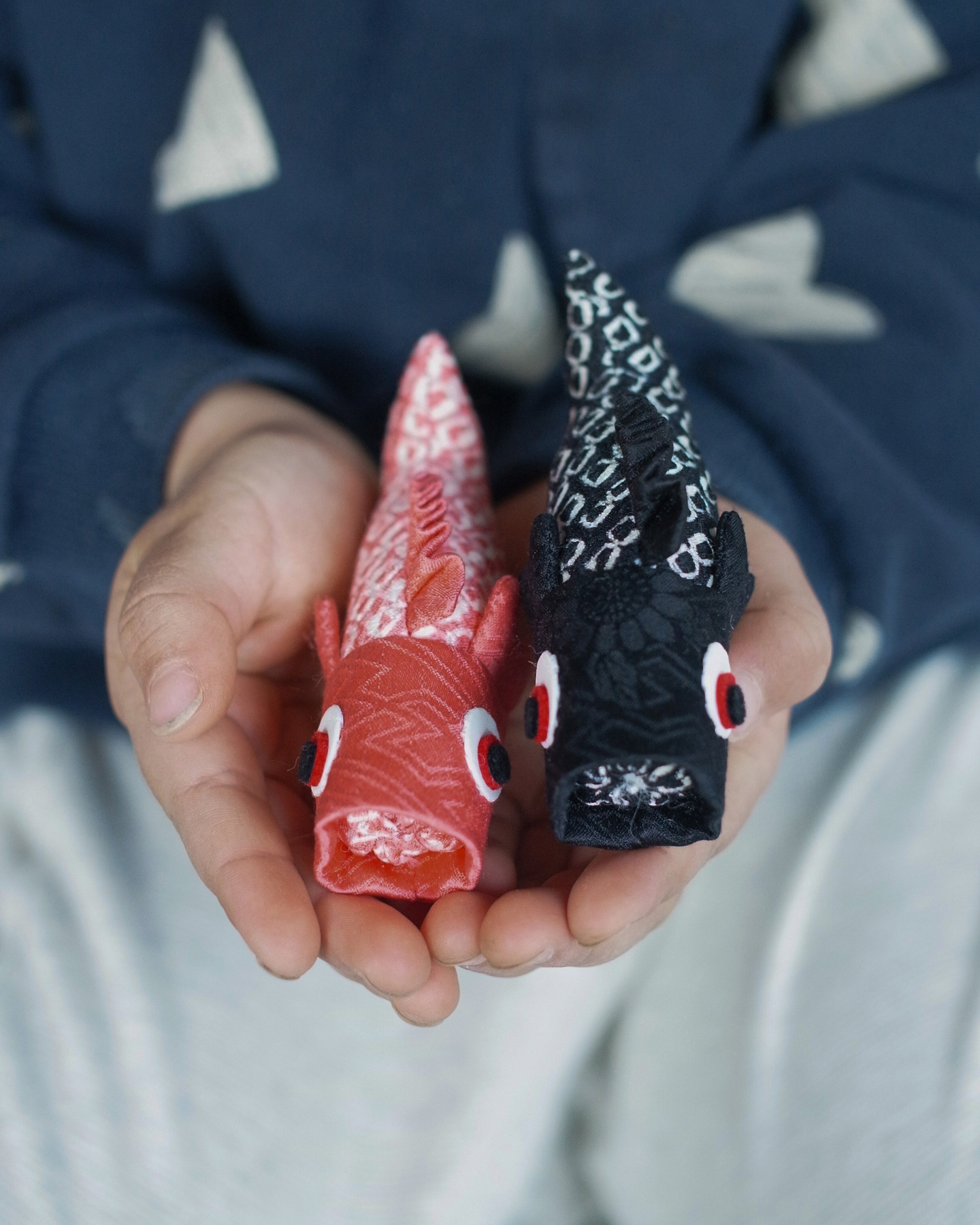 端午のつるし飾り 飾りを横から見た印象